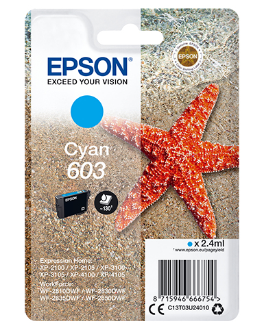 EPSON tinta Cyan Std Estrella de mar 1 tinta 603 RF / AM Single
