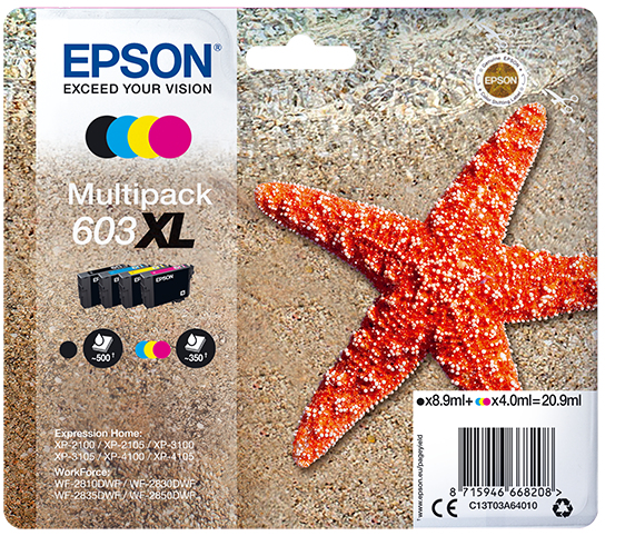 EPSON tinta MultiPack XL Estrella de mar 4 tintas 603XL RF / AM Multi