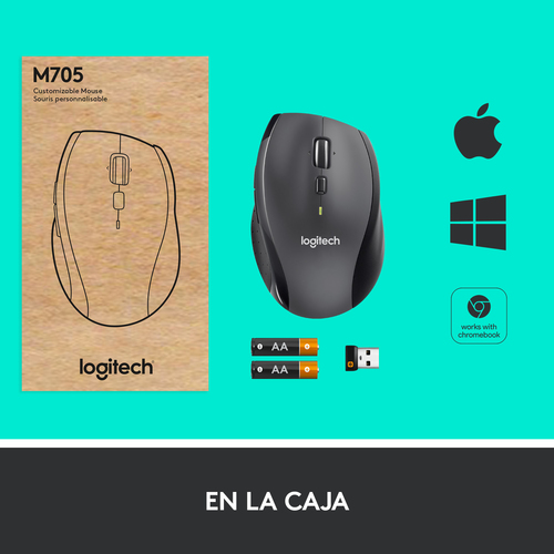 LOGITECH RATON M705 LASER WIRELESS INALAMBRICO SILVER - 910-001949