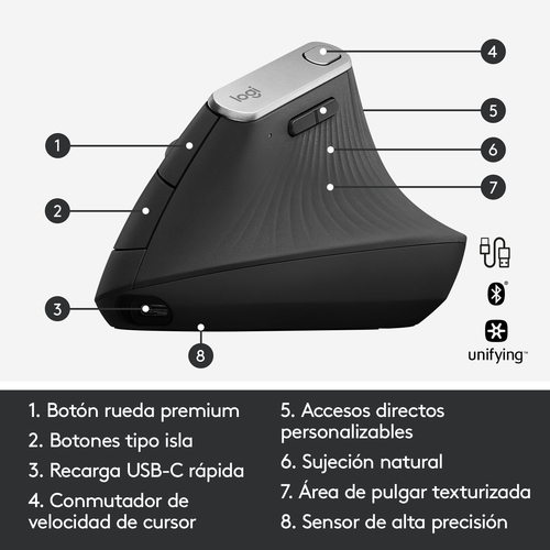 LOGITECH RATON MX VERTICAL WIRELESS INALAMBRICO
