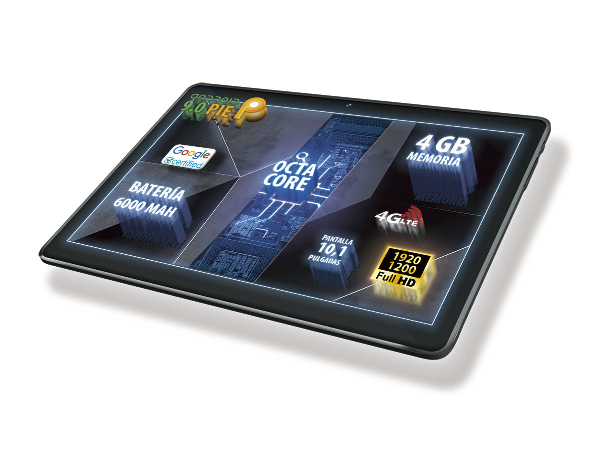 Talius tablet 10,1" Zircon 1016 4G Dual Sim Octa Core, Ram 4Gb, 64Gb, android 9.0