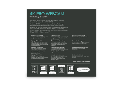 LOGITECH WEBCAM BRIO ULTRA HD 4K