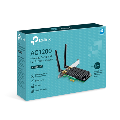 TP-LINK AC1200 Wi-Fi PCI Express Adapter, 867Mbps at 5GHz + 300Mbps at 2.4GHz, Beamforming