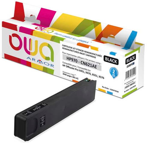ARMOR Owa BIJ INKJET REMAN REMAN. FOR HP 970 black Box -DESC