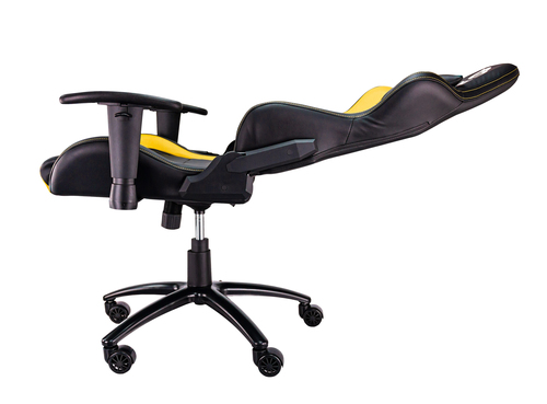 Talius silla Lizard V2 gaming black/yellow 2D, butterfly, base metal, ruedas 60mm nylon, gas clase 4