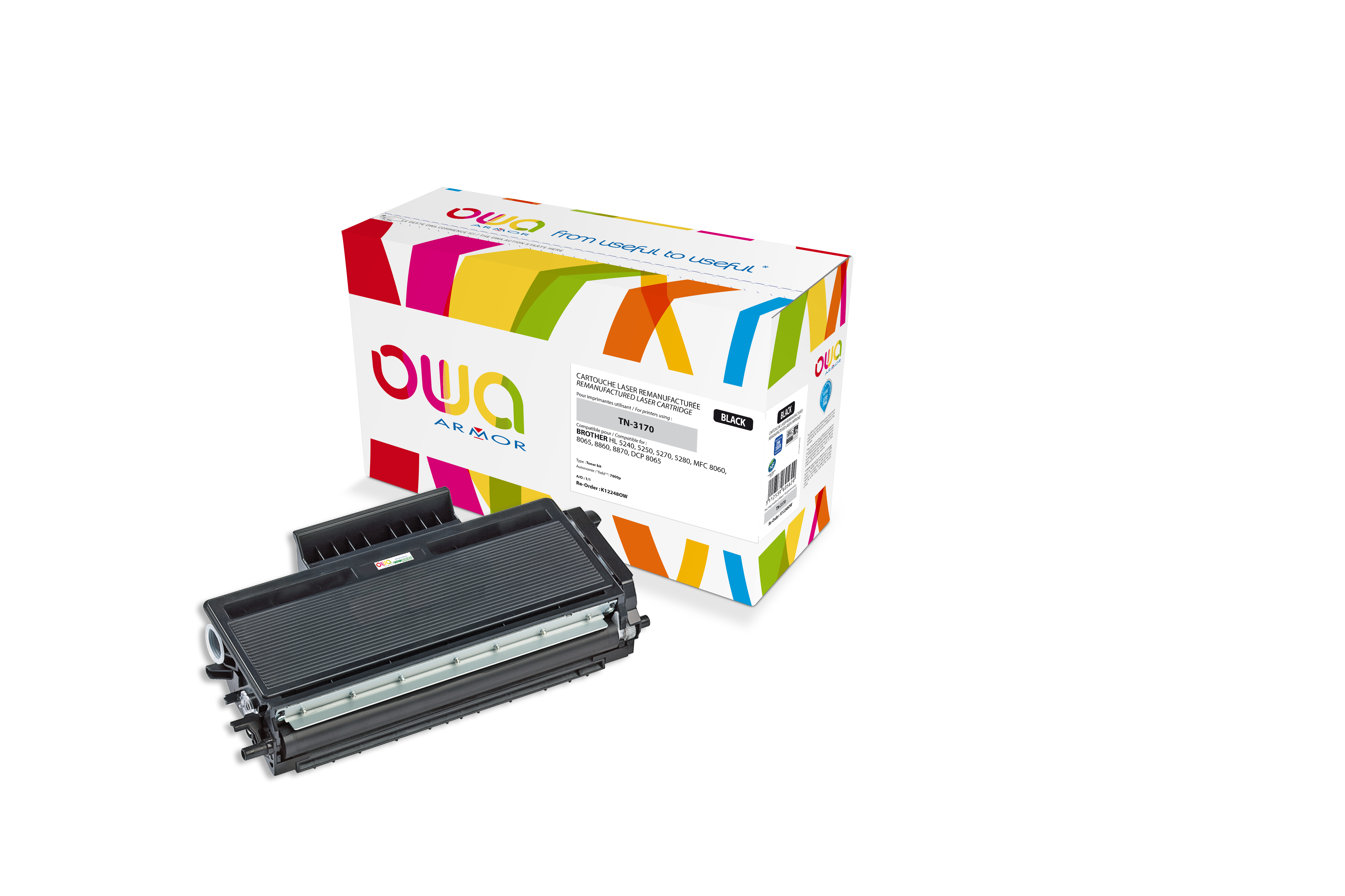 ARMOR OWA toner NEGRO TN3170 para Brother HL 5240, 5250, 5270, 5280 7000p