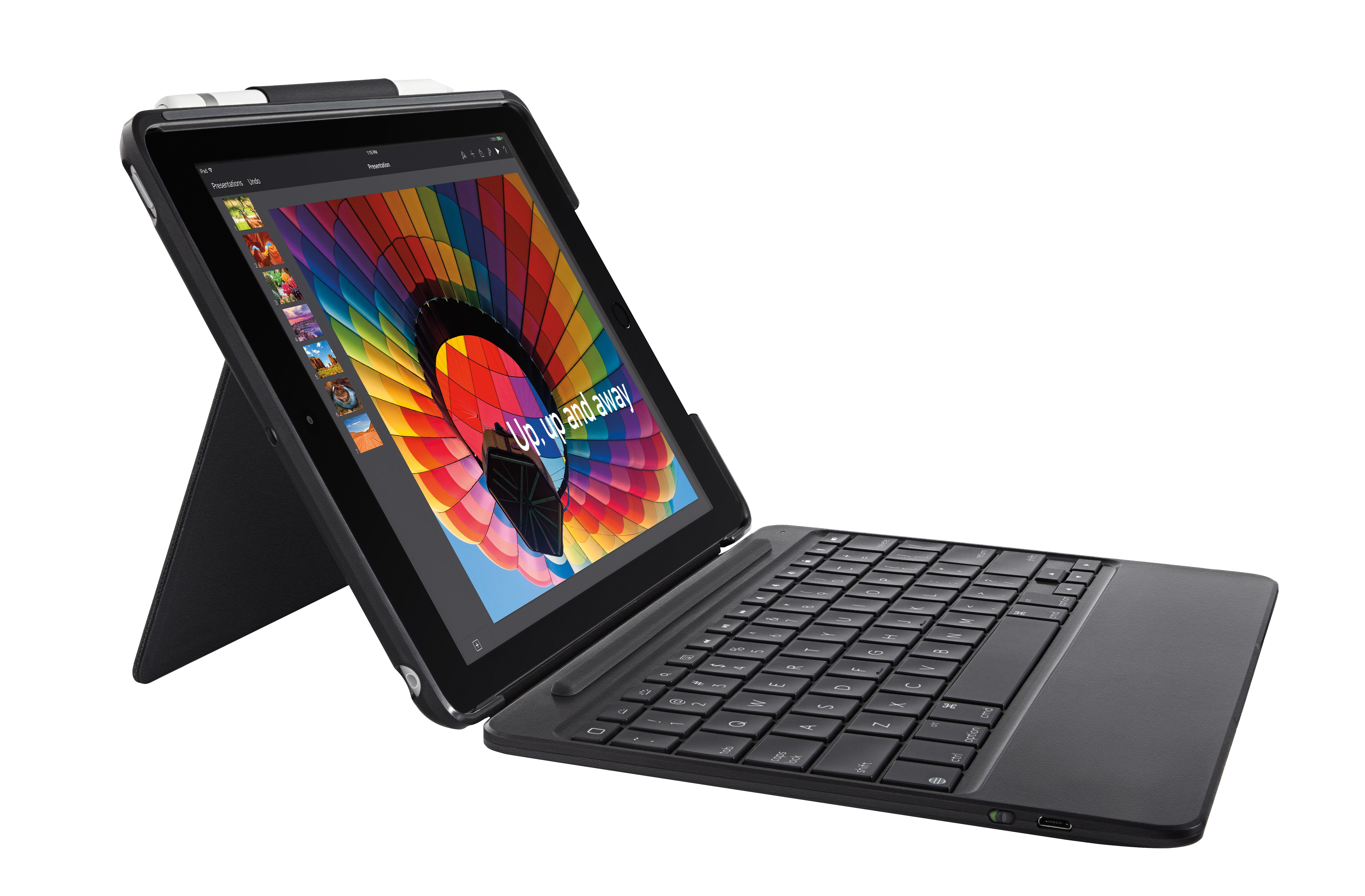 LOGITECH FUNDA CON TECLADO SLIM Gris para iPad 24.6 cm (9.7")