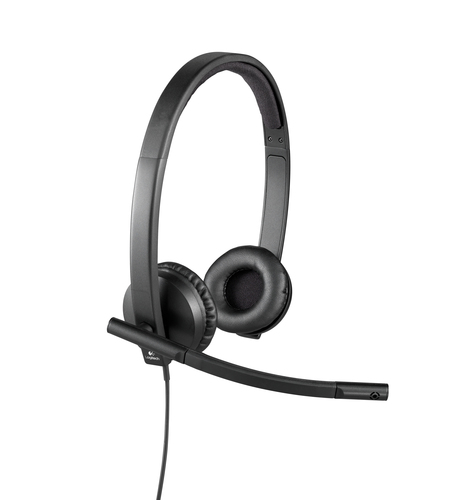 LOGITECH AURICULARES H570E CON MICROFONO STEREO DIADEMA USB - 981-000575