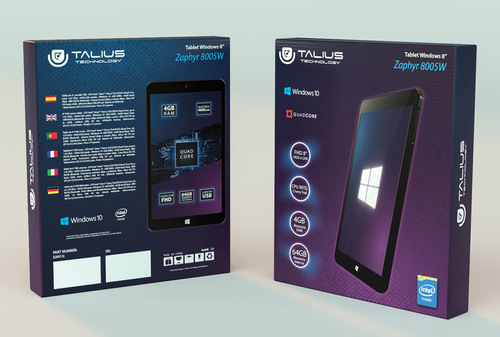 Talius Tablet 8&quot; Zaphyr 8005W Ram 4Gb/64Gb, Windows 10