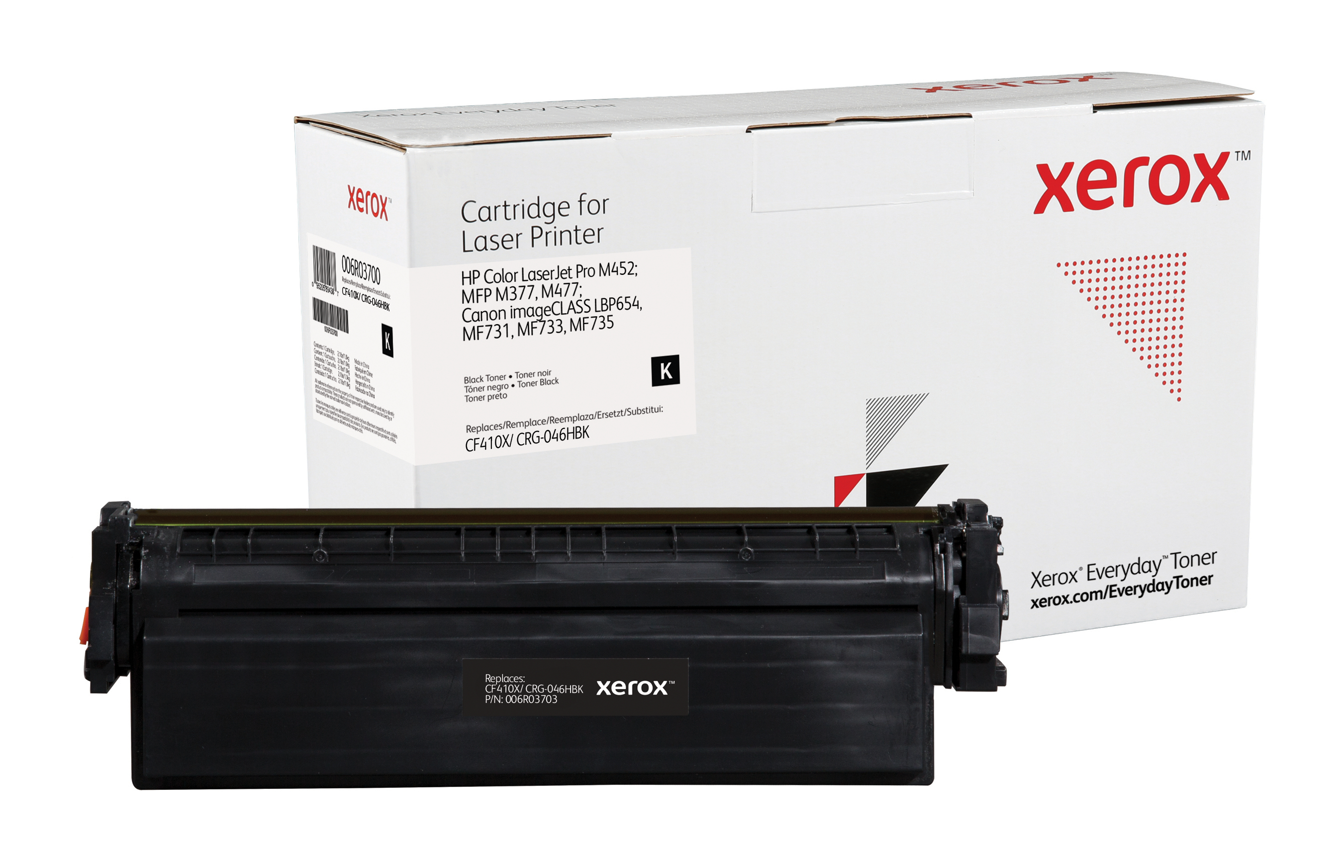XEROX Everyday Toner para HP 410X Color LaserJet Pro M452. MFP M377(CF410X CRG046HBK) Negro