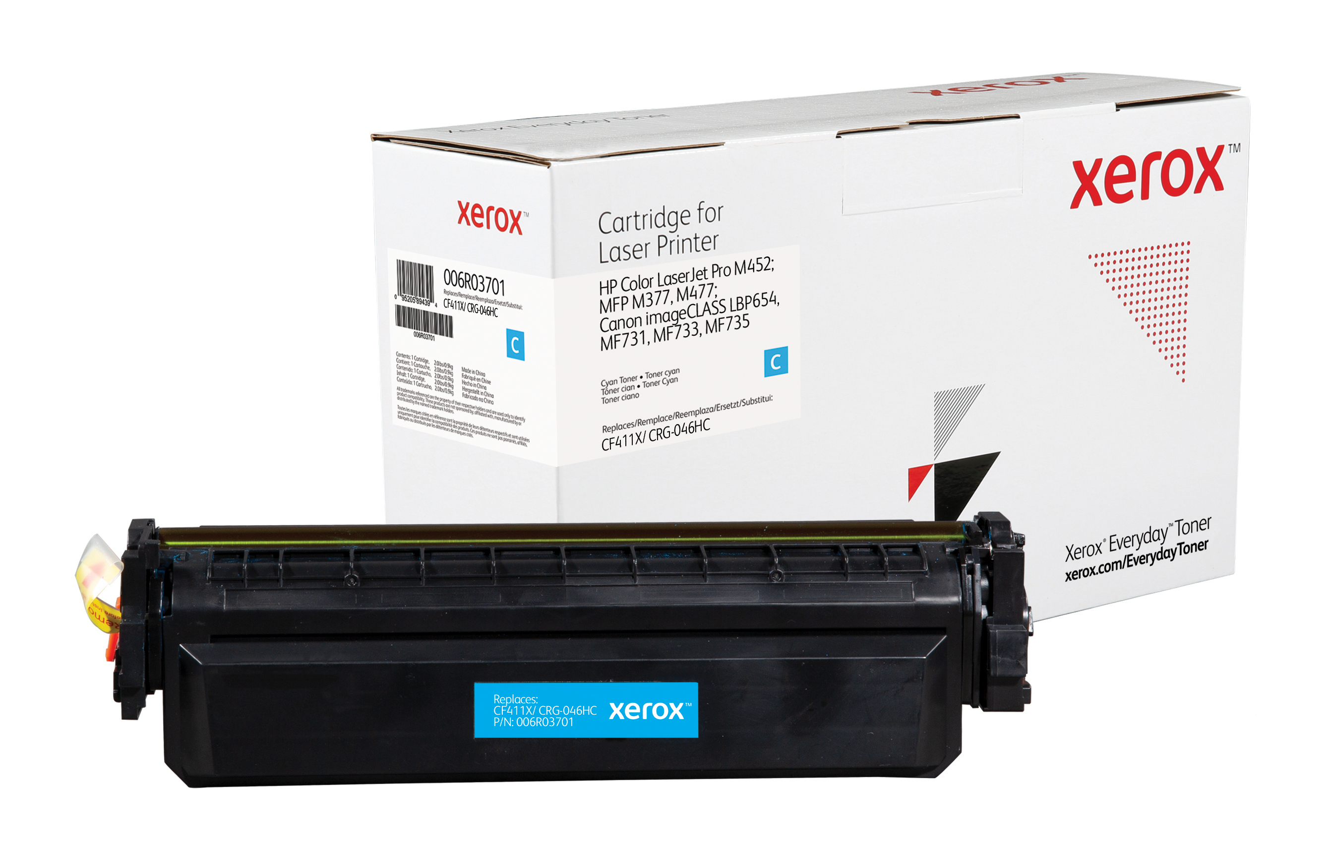 XEROX Everyday Toner para HP 410X Color LaserJet Pro M452. MFP M377(CF411X CRG046HC) Cian