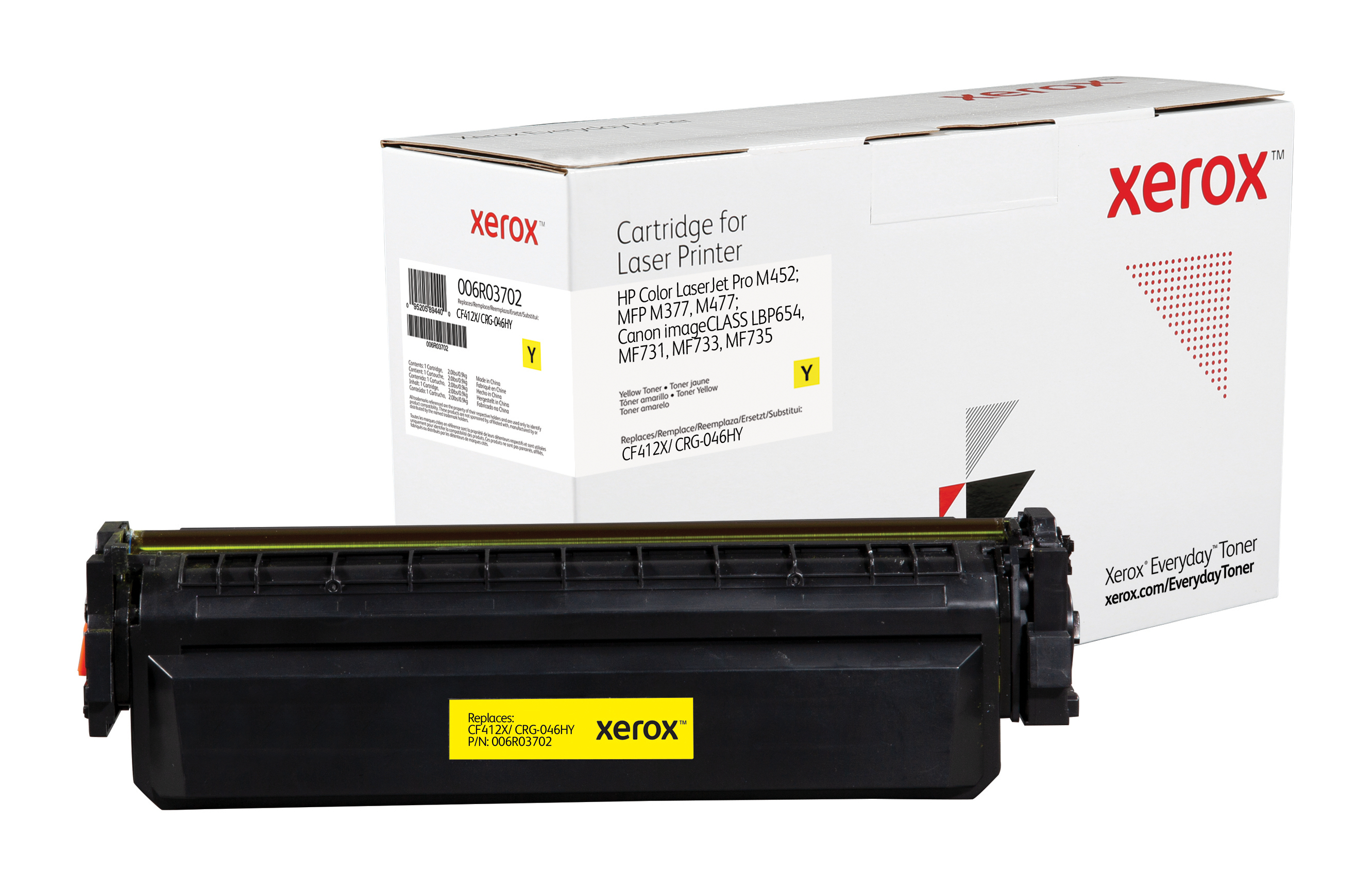 XEROX Everyday Toner para HP 410X Color LaserJet Pro M452. MFP M377(CF412X CRG046HY) Amarillo