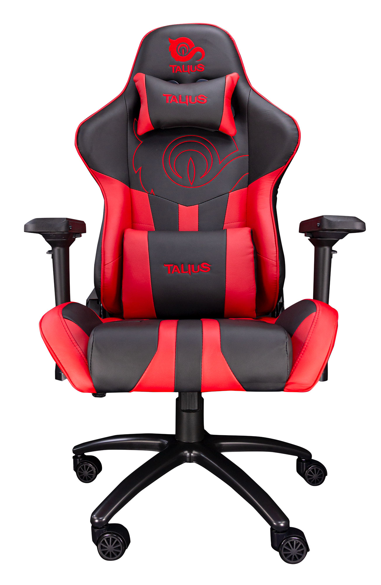 Talius Silla Viper gaming negra/roja, 4D, butterfly, base metal, ruedas 60mm nylon, gas clase 4,