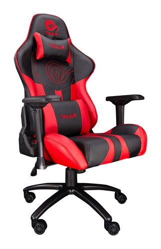 Talius Silla Viper gaming negra/roja, 4D, butterfly, base metal, ruedas 60mm nylon, gas clase 4,