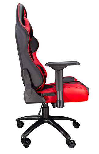 Talius Silla Viper gaming negra/roja, 4D, butterfly, base metal, ruedas 60mm nylon, gas clase 4,