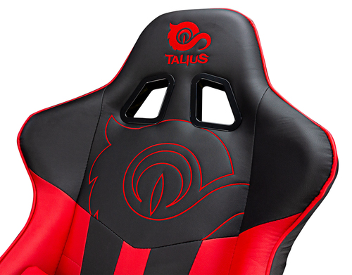 Talius Silla Viper gaming negra/roja, 4D, butterfly, base metal, ruedas 60mm nylon, gas clase 4,