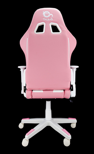 Talius silla Dragonfly gaming white/pink, 2D, butterfly, base nylon, ruedas 60mm nylon, gas clase 4,