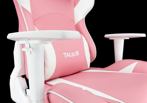 Talius silla Dragonfly gaming white/pink, 2D, butterfly, base nylon, ruedas 60mm nylon, gas clase 4,