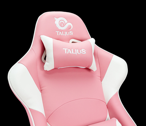 Talius silla Dragonfly gaming white/pink, 2D, butterfly, base nylon, ruedas 60mm nylon, gas clase 4,