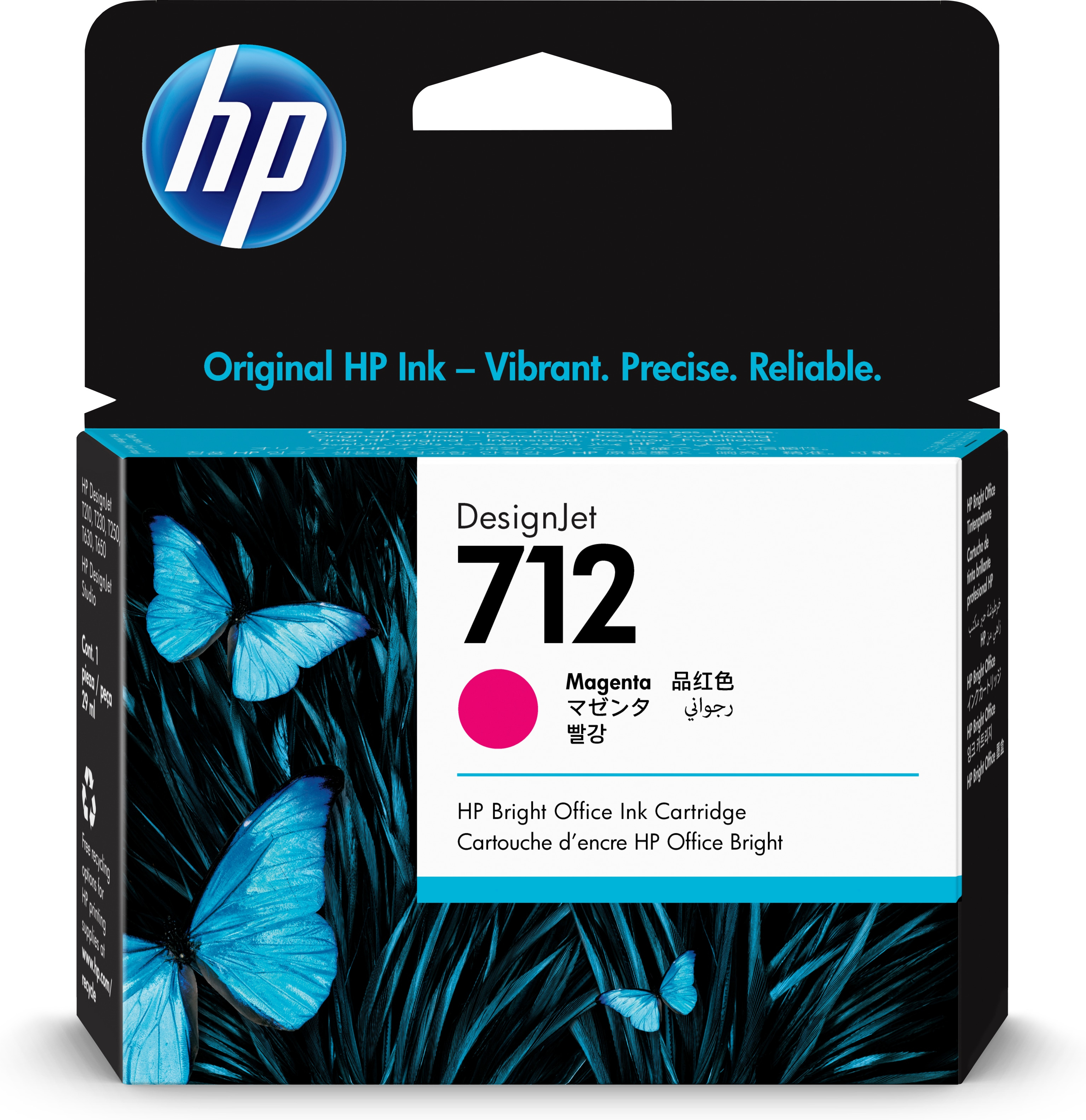 HP DesignJet T200/T600, Cartucho Magenta 712