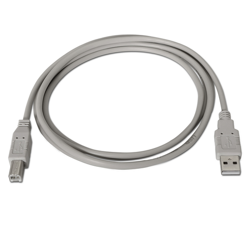 AISENS - CABLE USB 2.0 IMPRESORA, TIPO A/M-B/M, BEIGE, 1.0M