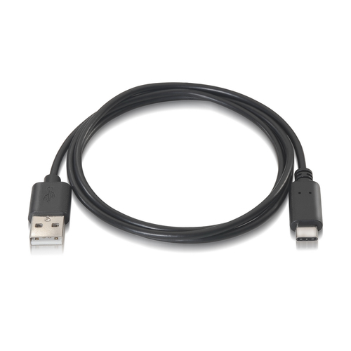 AISENS - CABLE USB 2.0 3A, TIPO USB-C/M-A/M, NEGRO, 1.0M