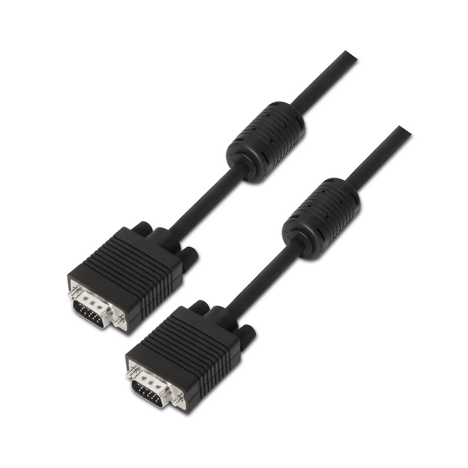 AISENS - CABLE SVGA CON FERRITA, HDB15/M-HDB15/M, NEGRO, 1.8M