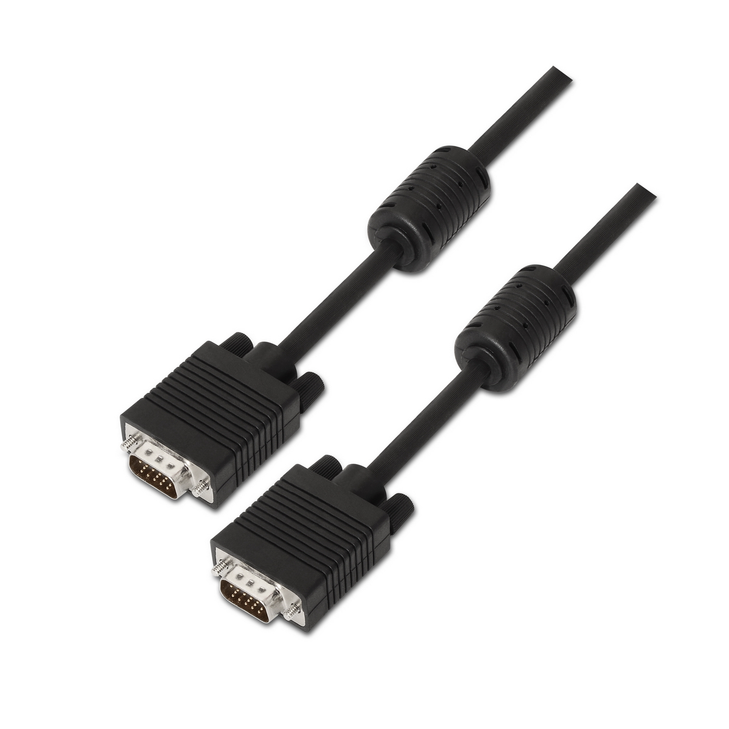 AISENS - CABLE SVGA CON FERRITA, HDB15/M-HDB15/M, NEGRO, 10M