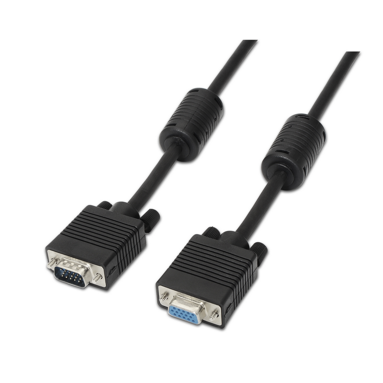 AISENS - CABLE SVGA CON FERRITA, HDB15/M-HDB15/H, NEGRO, 3.0M