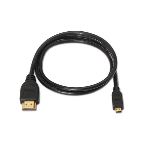 AISENS - CABLE MICRO HDMI ALTA VELOCIDAD / HEC, A/M-D/M, NEGRO, 0.8M