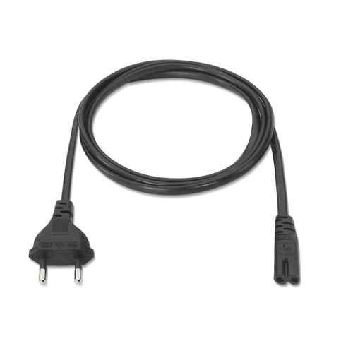 AISENS - CABLE ALIMENTACIoN FORMA 8, CEE7/16/M-C7/H, NEGRO, 1.5M