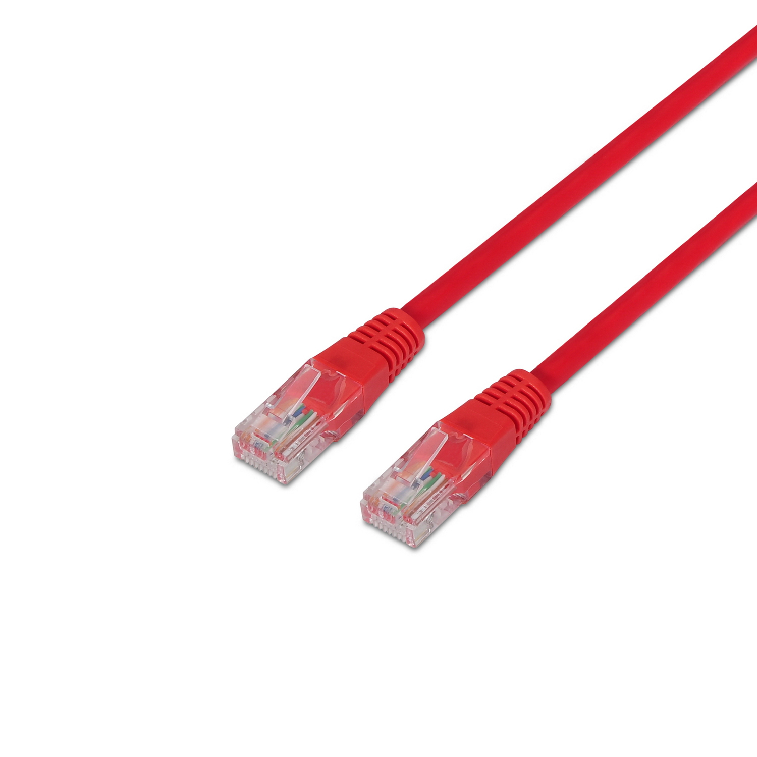 AISENS - CABLE DE RED LATIGUILLO RJ45 CAT.6 UTP AWG24, ROJO, 2.0M