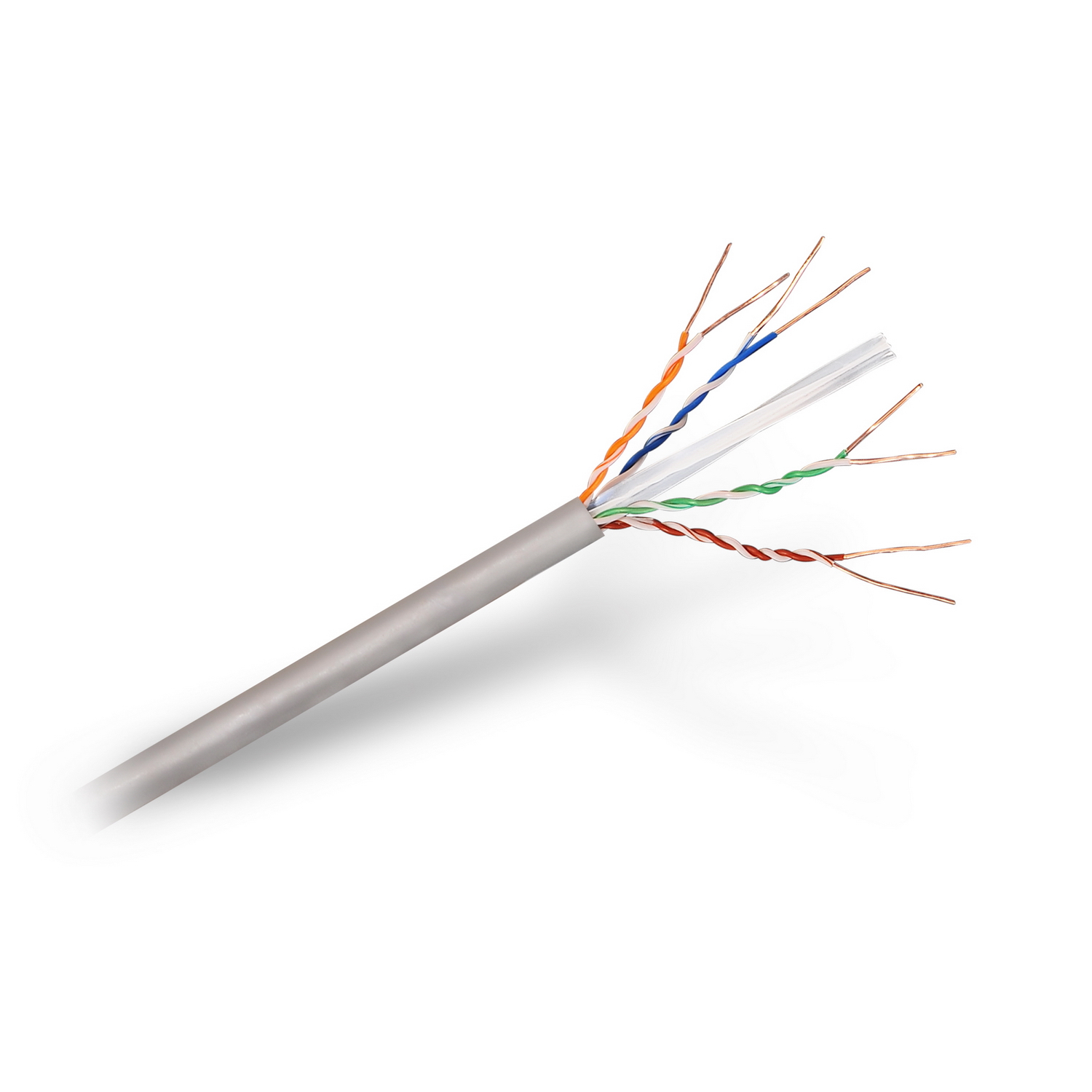 AISENS - BOBINA CABLE DE RED RJ45 CAT.6 UTP RÍGIDO AWG24, GRIS, 305M