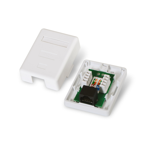 AISENS - ROSETA DE SUPERFICIE RJ45 CAT.6 UTP 1 TOMA, BLANCO
