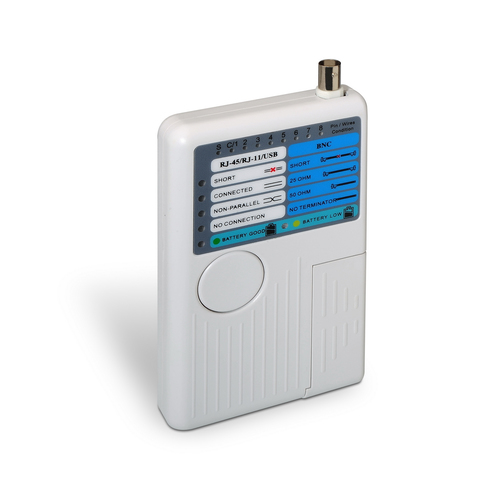 AISENS - TESTEADOR PARA CABLE RJ11/RJ12/RJ45, USB, COAXIAL