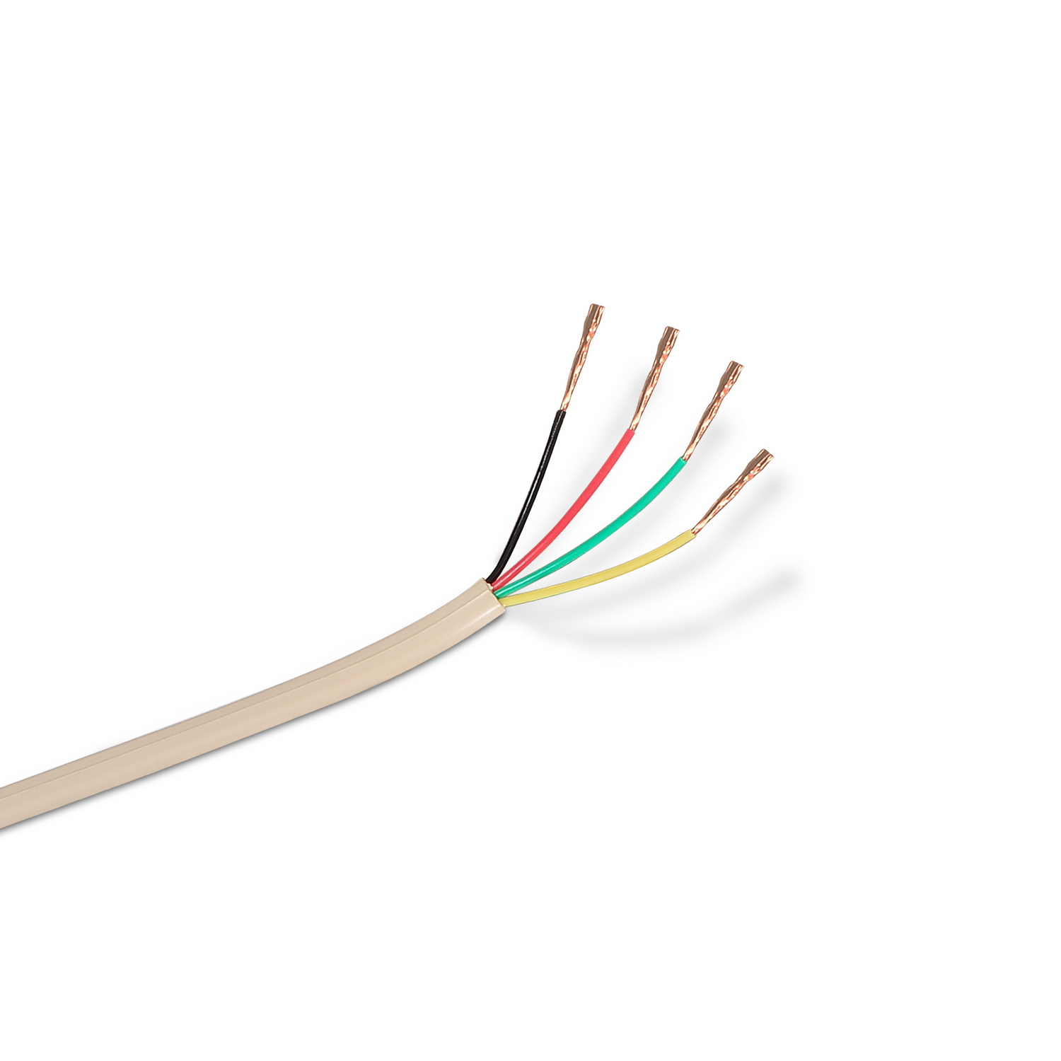 AISENS - CABLE DE TELÉFONO 4C, BEIGE, 100M
