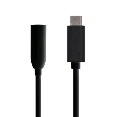 AISENS - CONVERSOR USB-C A AUDIO, USB-C/M-JACK 3.5/H, NEGRO, 15CM