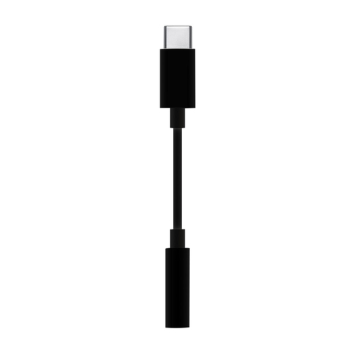 AISENS - CONVERSOR USB-C A AUDIO ESTILO APPLE, USB-C/M-JACK 3.5/H, NEGRO, 15CM