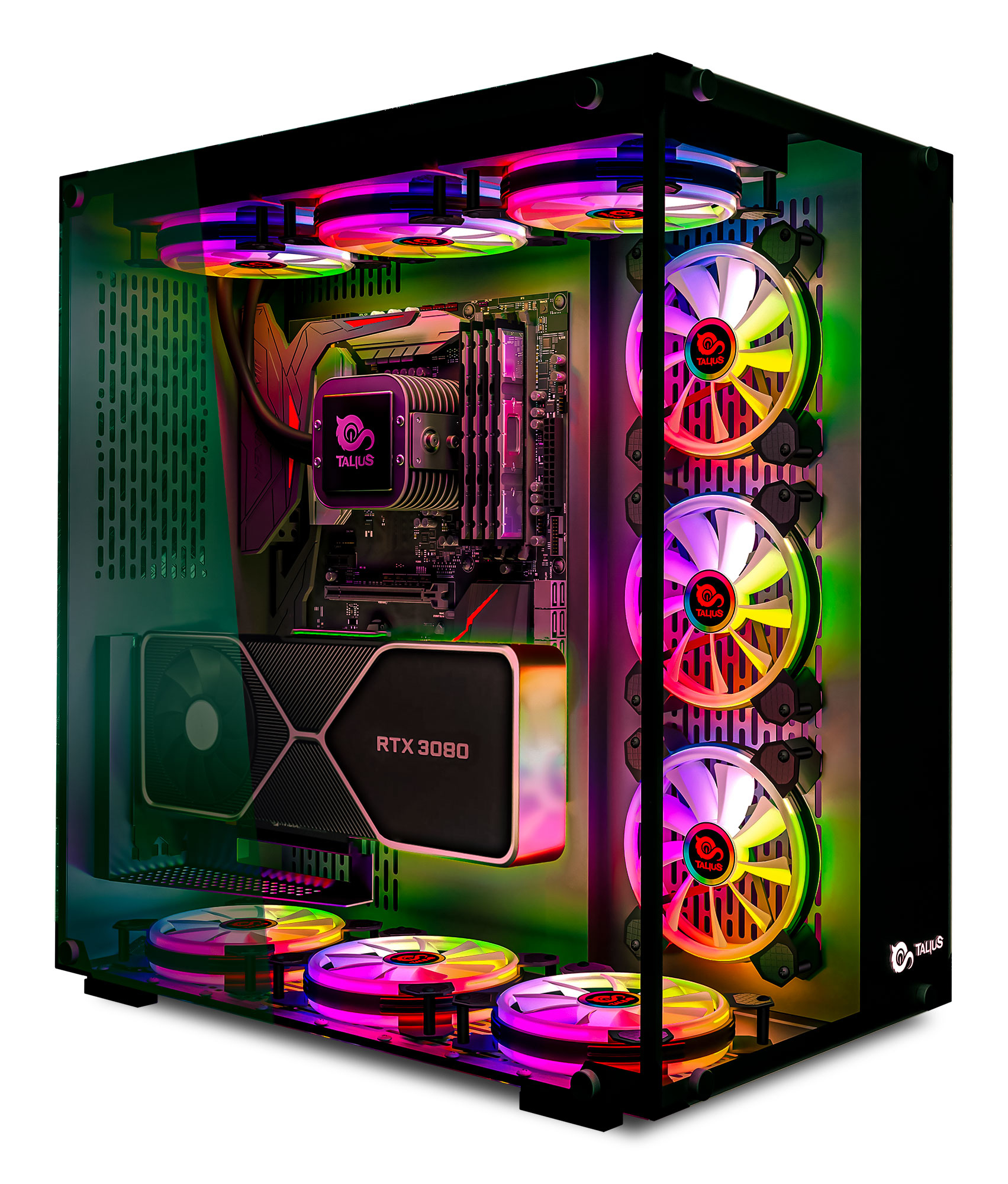 Caja Atx Gaming Negra con LED RGB y Cristal Templado | Spark
