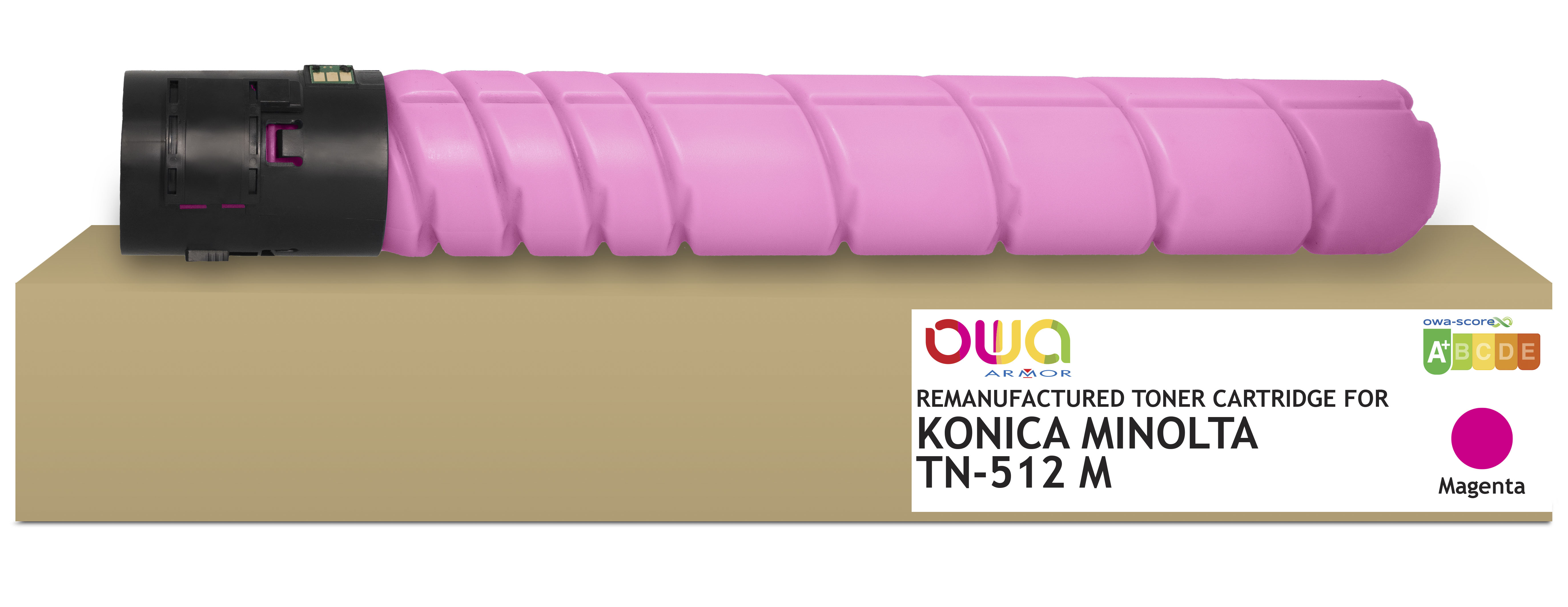 ARMOR OWA Toner TN512M A33K352 para KONICA MINOLTA Bizhub C454 (e)/C554 ( e). DEVELOP INEO +454/+554. OLIVETTI d-Color M 26 000p