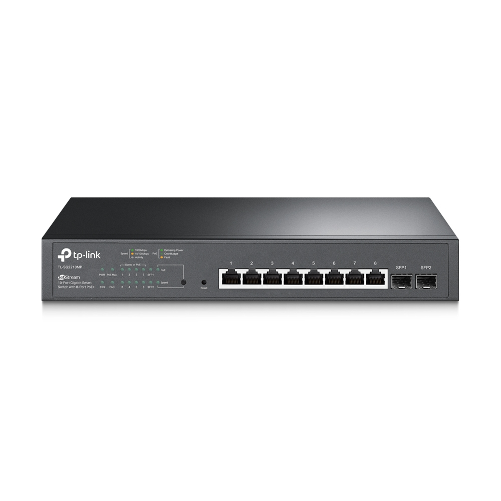 TP-LINK JetStream™ 10-Port Gigabit Smart Switch with 8-Port PoE+