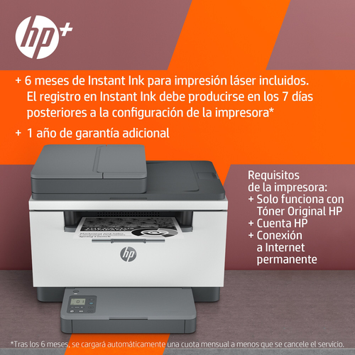 HP multifuncion laser monocromo LaserJet M234sdwe (HP+ solo consumible original, cuenta HP, conexion ***descatalogado***