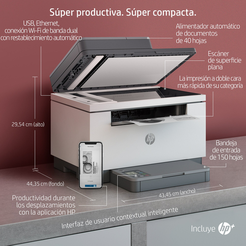 HP multifuncion laser monocromo LaserJet M234sdwe (HP+ solo consumible original, cuenta HP, conexion ***descatalogado***