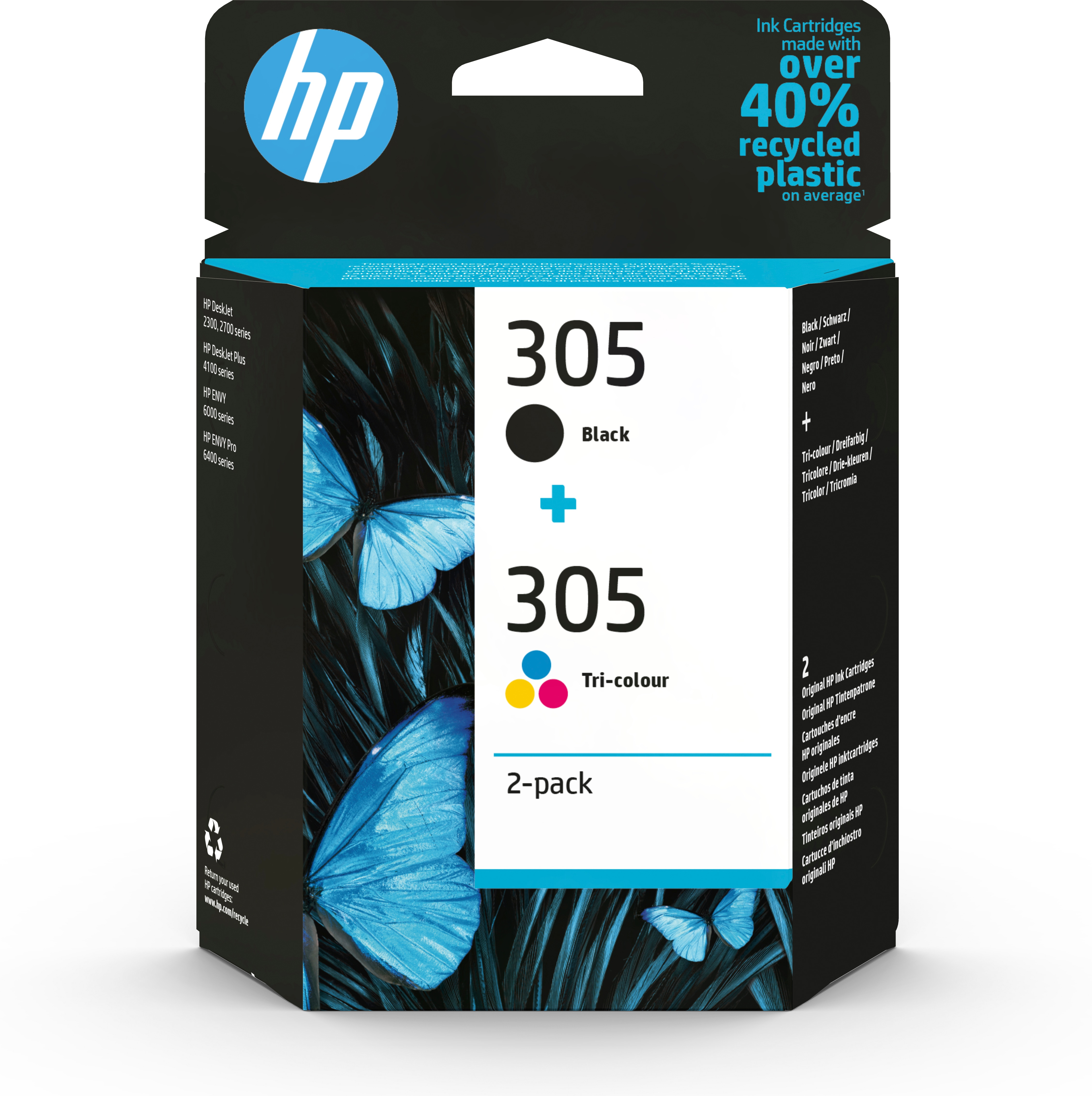 HP DeskJet 1210,1212 Pack 2 Cartucho Color y Negro Nº305