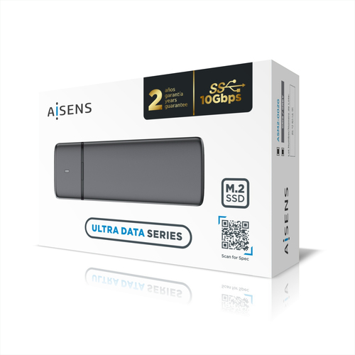 Aisens CAJA EXTERNA M.2 (NGFF) ASM2-001B SATA/NVME A USB3.1 GEN2, GRIS