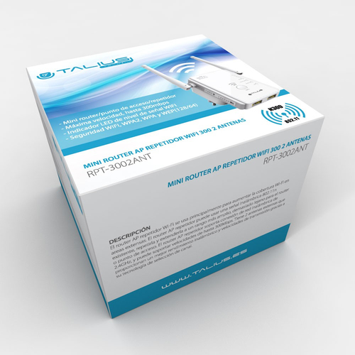 Talius redes router/ repetidor/ AP 300Mb 2 antenas REP-3002-ANT