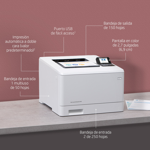 HP impresora laser color laserJet Enterprise M455dn