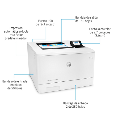 HP impresora laser color laserJet Enterprise M455dn