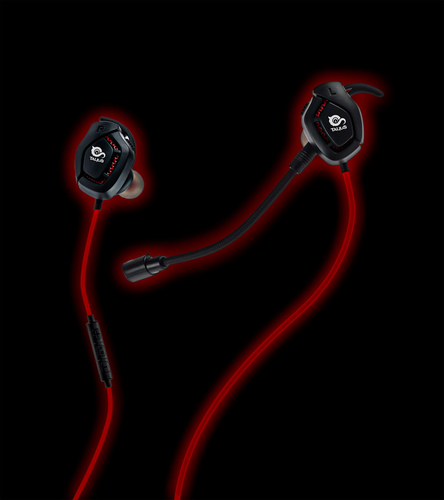 Talius intrauricular gaming Rex negro/rojo