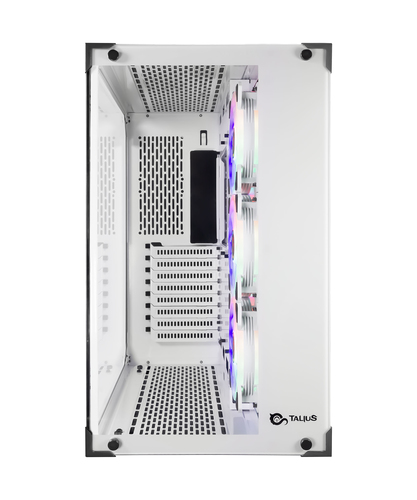 Talius caja Atx gaming Cronos Frost Blanca RGB cristal templado USB 3.0 (Incluye 3 ventiladores)